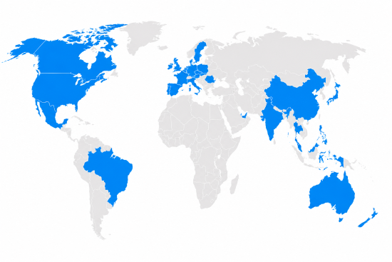 Hays world map
