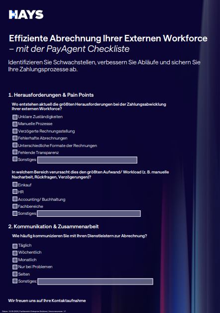 Teaserimage - PayAgent checklist