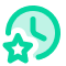 Icon - Light green watch with star