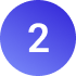 Icon - Number 2 on circle in purple