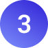 Icon - Number 3 on circle in purple